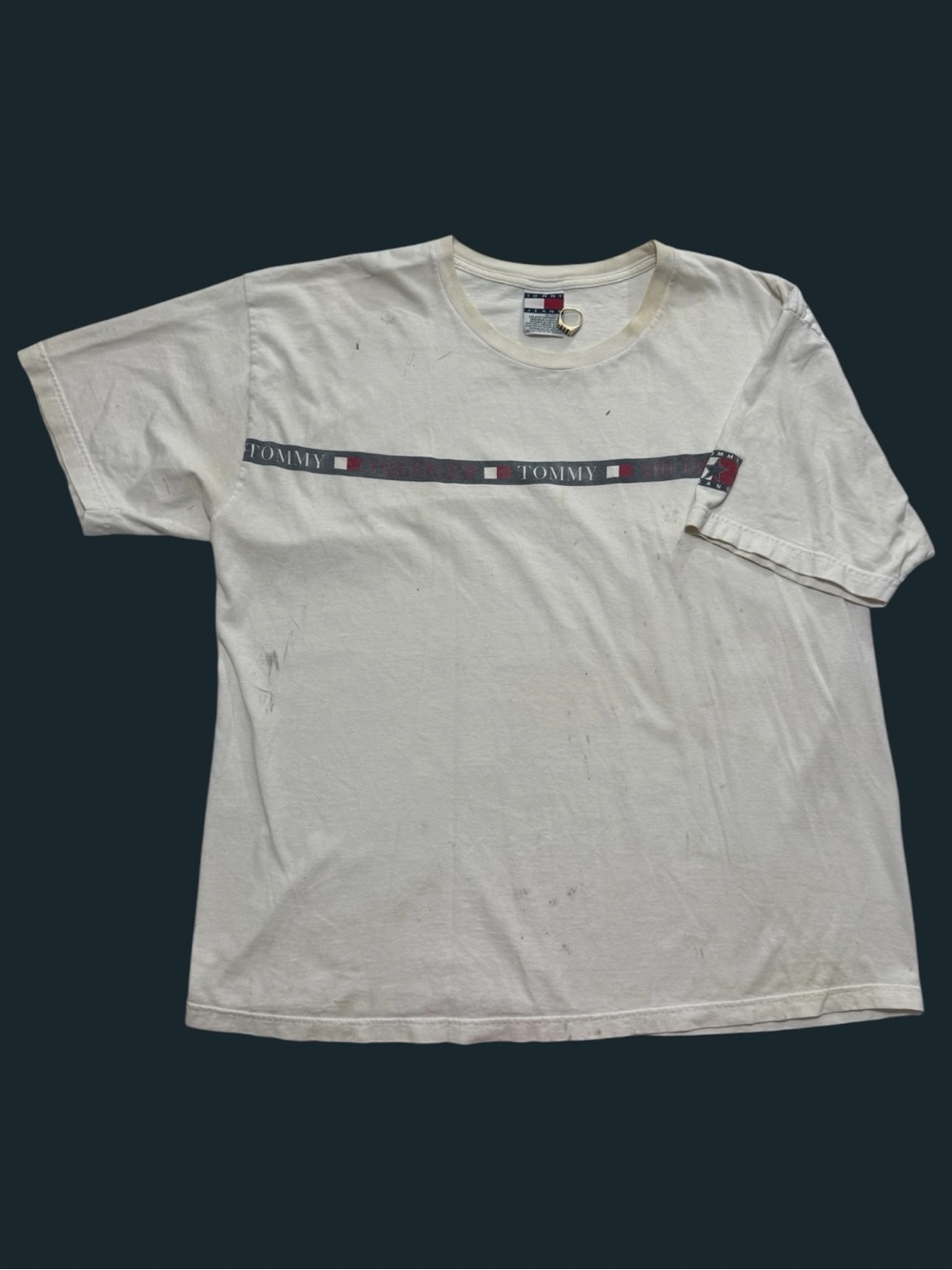 Vintage Tommy Hilfiger White Logo Tee